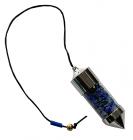 Pendule métal & verre copeaux Lapis Lazuli