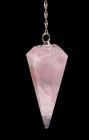 Pendule quartz rose conique 6 faces
