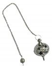 Pendule sphère design Mermet laiton argenté & métal