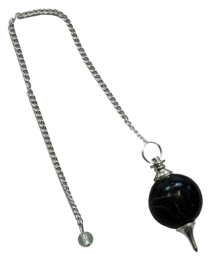 Pendule sphère Onyx noir 4cm