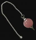 Pendule sphère quartz rose 4cm