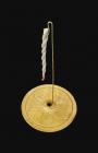 Lotus Carved Round Wood Rope Incense Holder 9.5cm