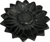 Incense holder black stone Lotus x4 10cm