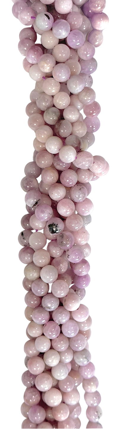 Perlas de Kunzite AB de 8mm en hilo de 40cm