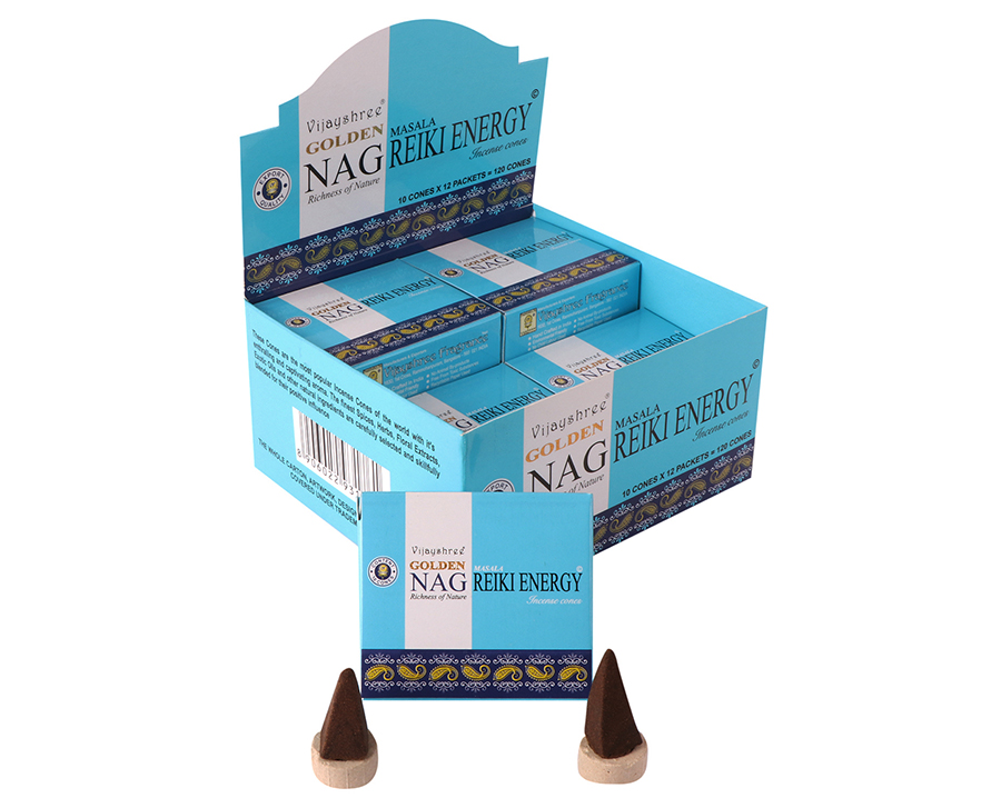 Encens Vijayshree Golden Nag Reiki Energy cones