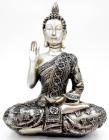 Bouddha meditation Vitarka argent 20cm