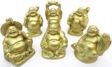 Set de 6 bouddhas resine or 5cm