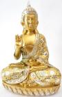 Gold thai Buddha with necklace 22cm 