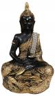 Bouddha Méditation résine Or & Noir 29cm
