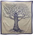Tree of Life Light brown and Blue bedsheet