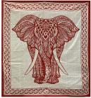Red and Beige Elephant bedsheet