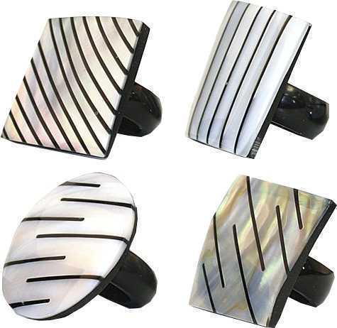 Resin & Shell Ring x10