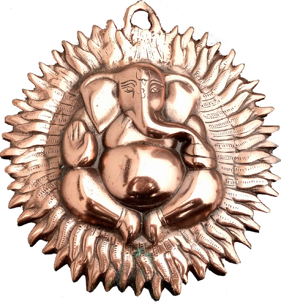 Ganesh soleil murale in alluminio 27cm