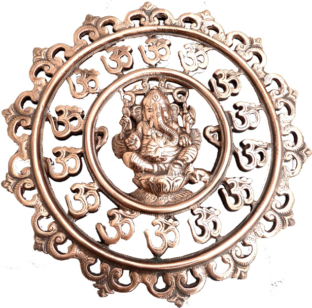 Ganesh & Om Mural Alluminio 39cm