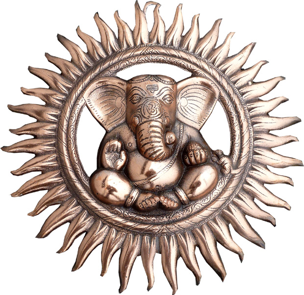 Ganesh soleil murale e alluminio 33 cm