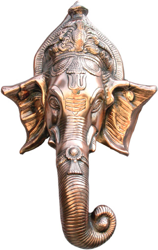 Ganesha face wall hanging aluminum 68cm