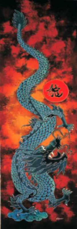 Batik dragon 45x150 cm