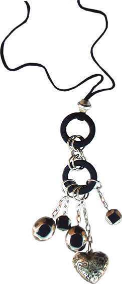 Collier Black Ring *1pcs