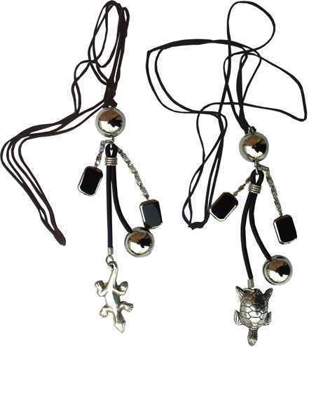 Long Collier Cuir Animaux x1pcs