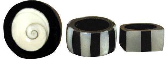 Bague en résine & nacre x12