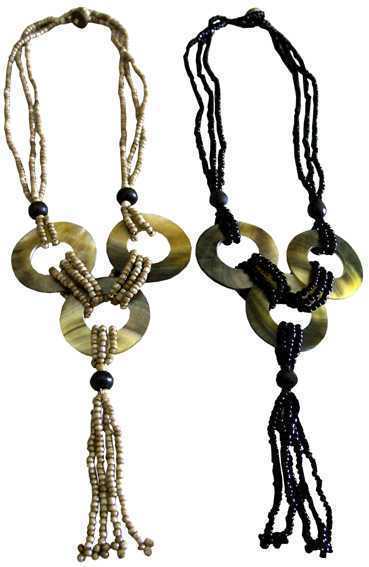 Shell Necklace 3 Circles x2pcs