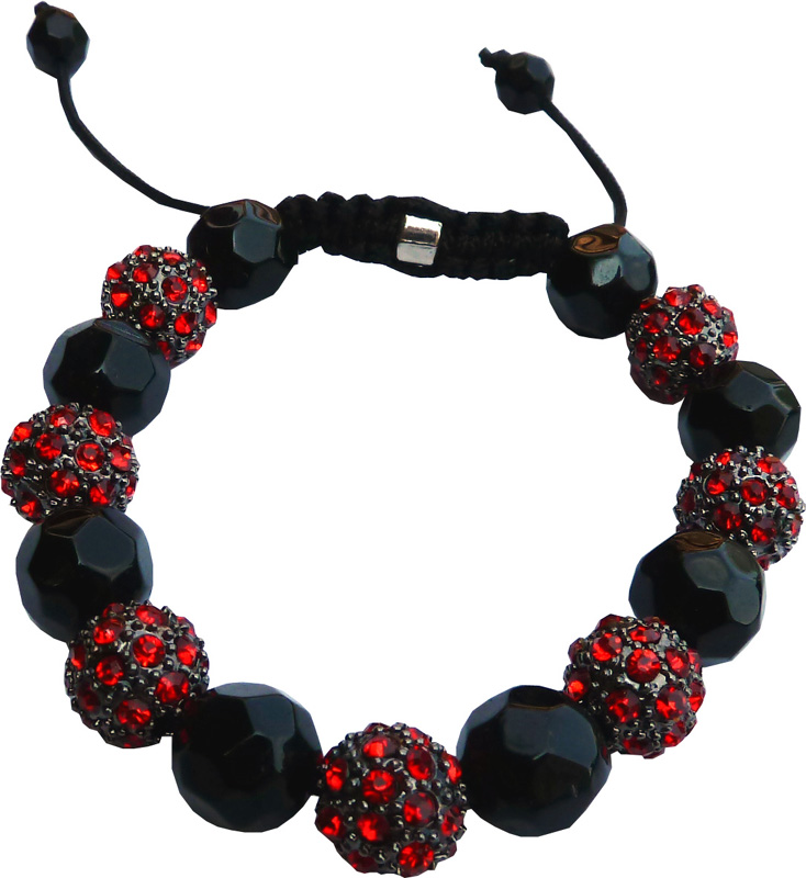 Shamballa 7 red stones 