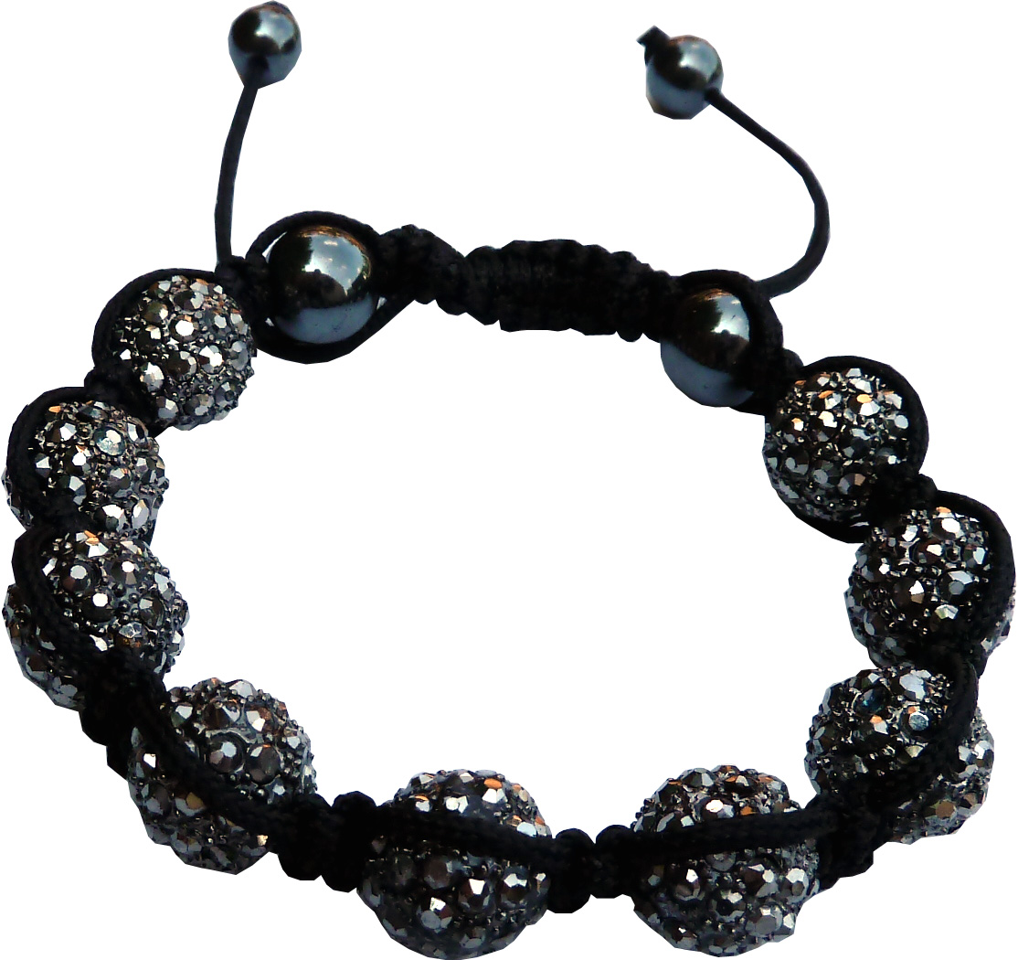 Shamballa 9 pietre drr39;argento e strass