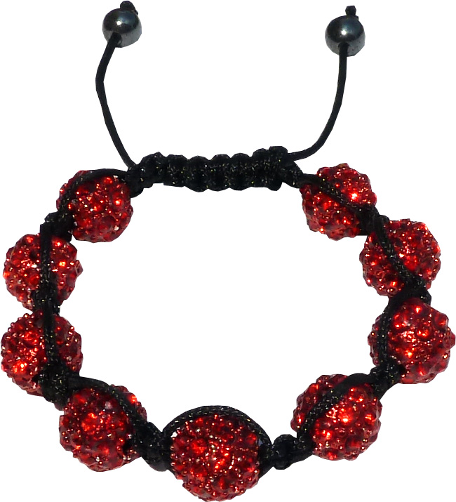 Shamballa 9 pietre rosse