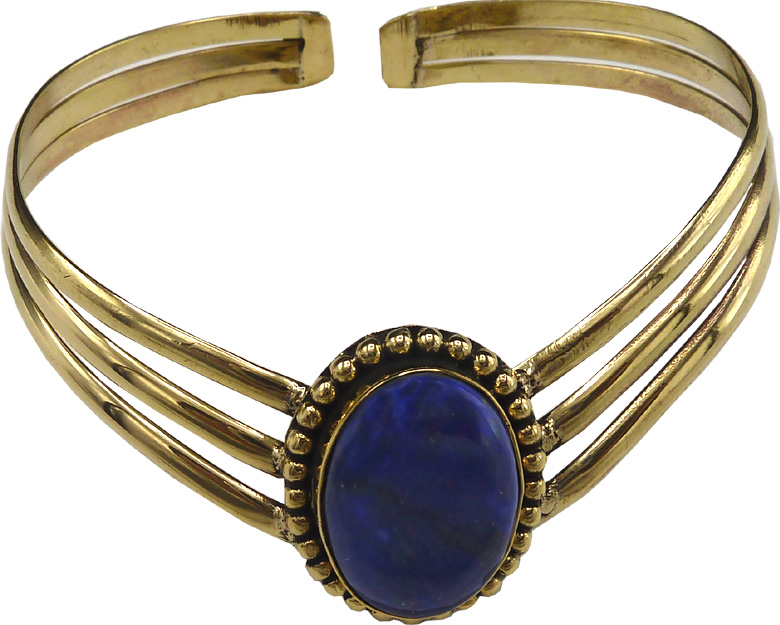 Bracelet bronze lapis lazuli