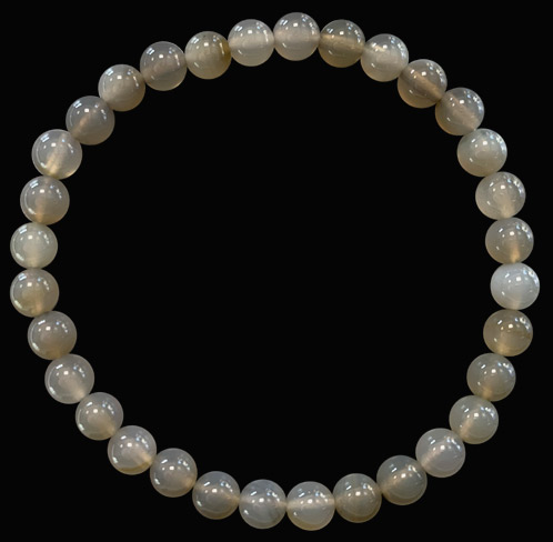 Bracciale Agate Grise perles 6mm