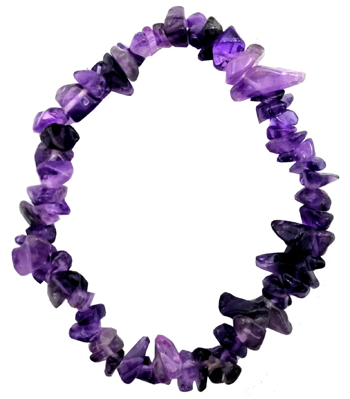 'AA' grade amethyst chipstone bracelet 18cm