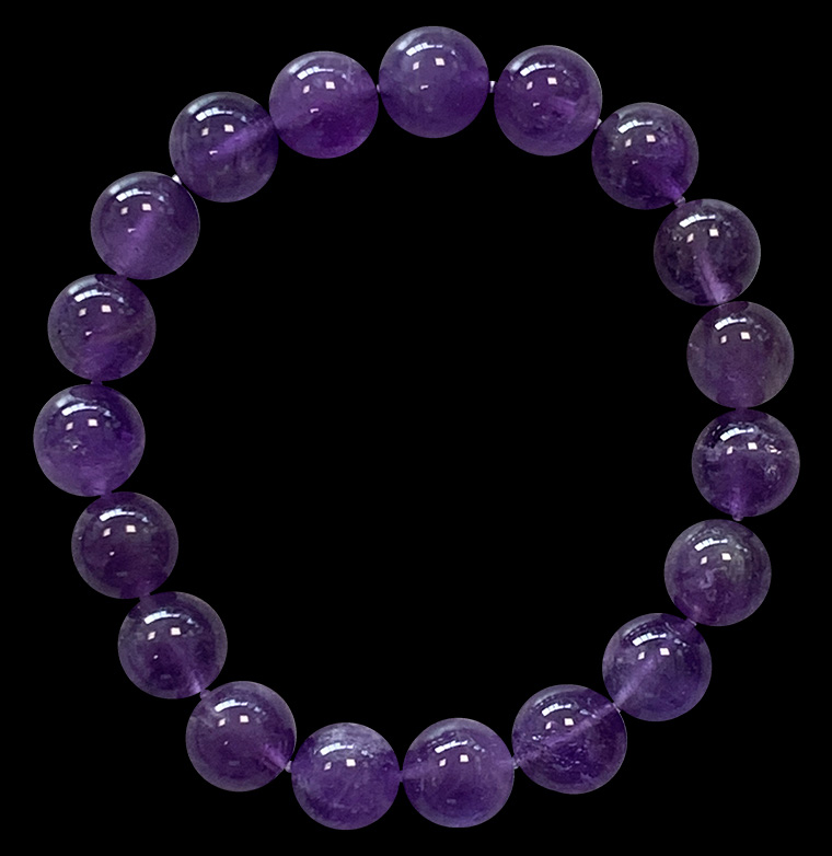 Bracelet Amethyste perles 10mm