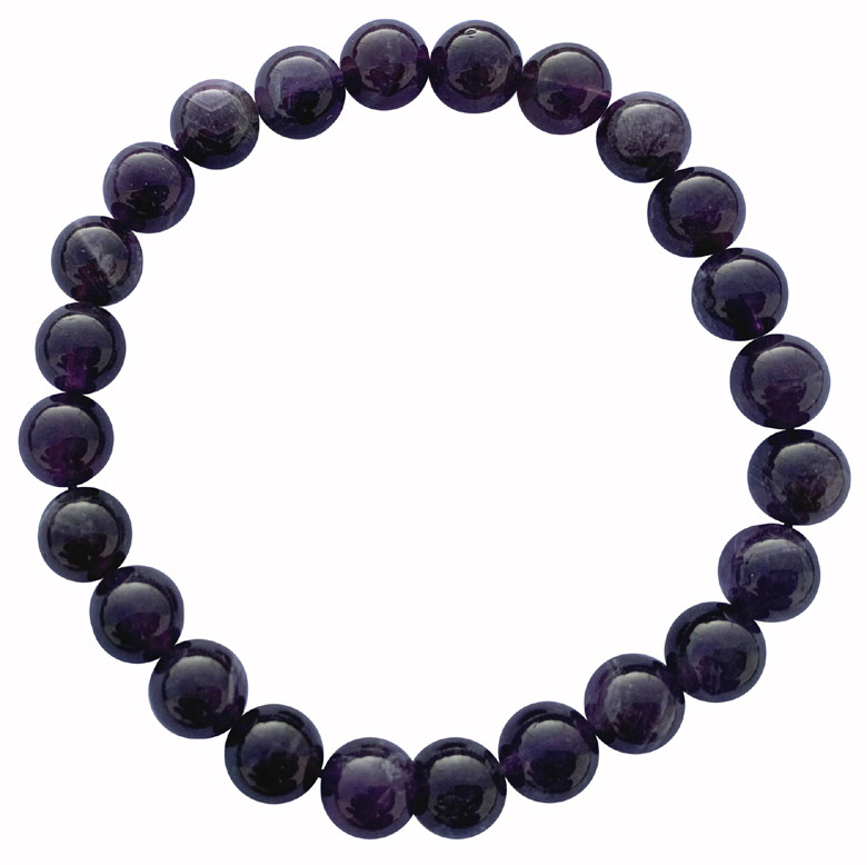 Bracelet Amethyste AA urugway perles 8mm