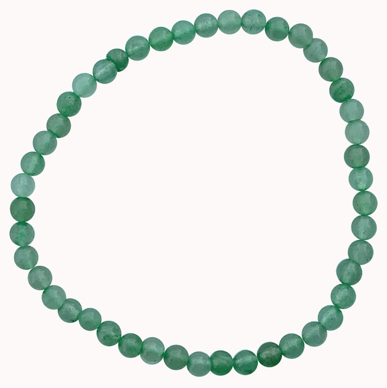 Bracelet Aventurine verte perles 4mm