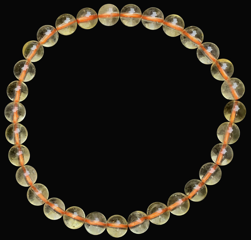 Bracelet Citrine naturelle A perles 6mm