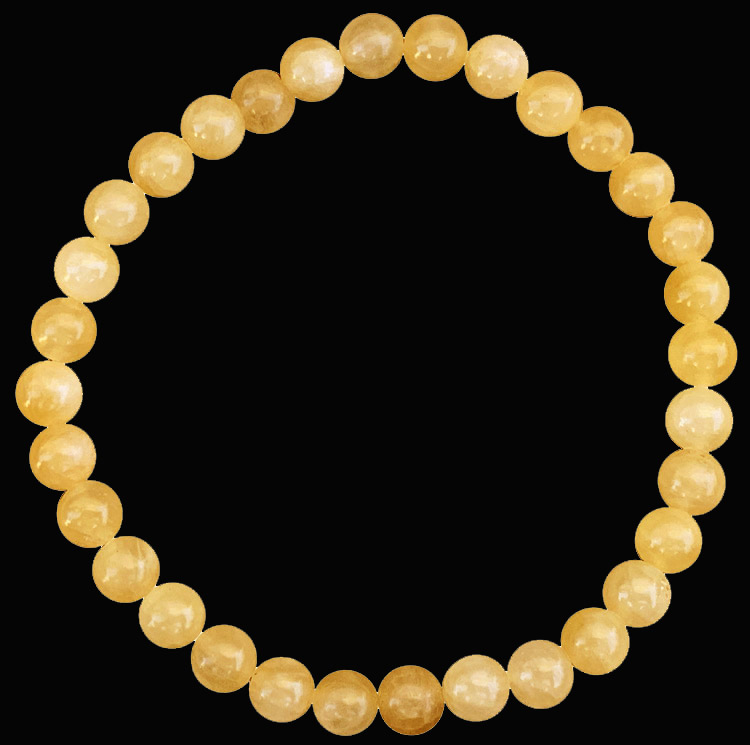 Bracelet Calcite Orange perles 6mm