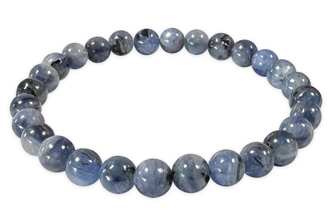 Bracelet Cyanite Bleue Naturelle perles 6-7mm