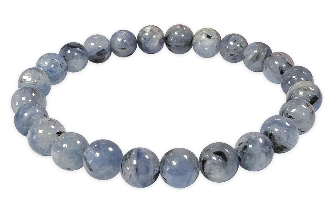 Bracelet Cyanite Bleue Naturelle perles 7.5-8.5mm