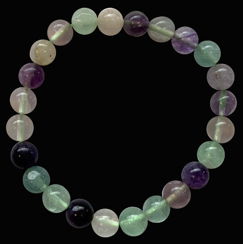 Bracelet fluorite multi perles 8mm