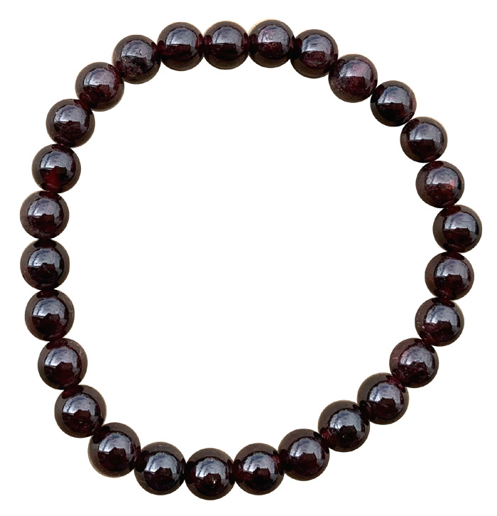 Bracelet Grenat Rouge A perles 6mm