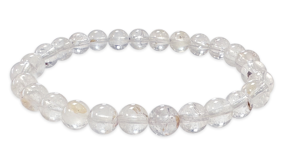 Bracelet Cristal Herkimer A perles 6-7mm