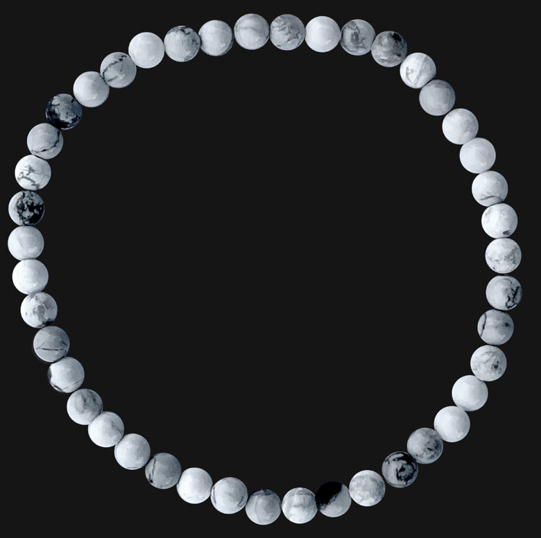 Bracelet Howlite A perles 4mm