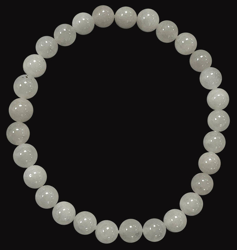 Pulsera Jade blanco cuentas 6mm