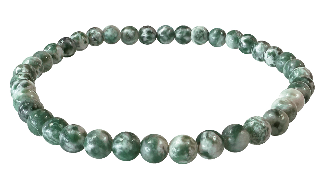 Bracciale giada verde perles  4mm