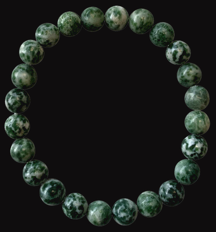 Bracelet jade verte perles 8mm