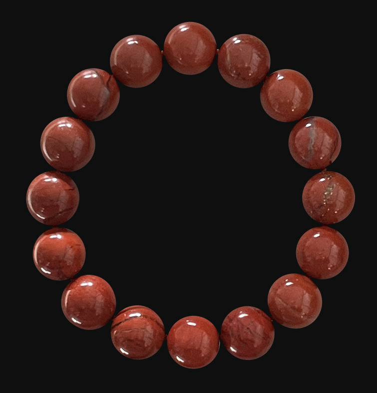 12mm pearls Red Jasper bracelet