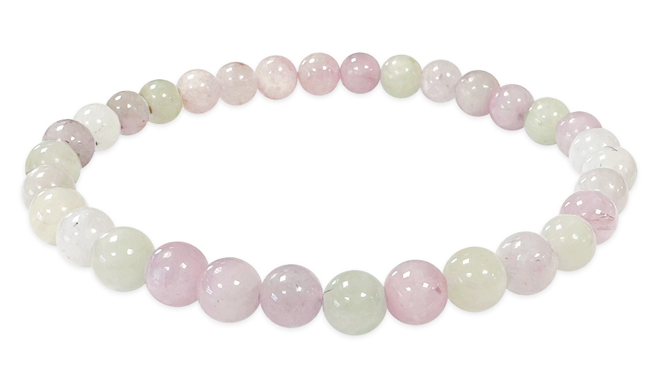 Bracelet Kunzite Multicolore AA perles 5-6mm