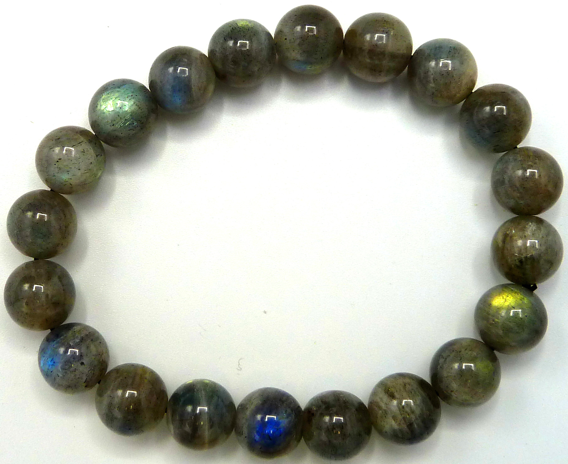 Bracelet Labradorite 'A' perles 10mm