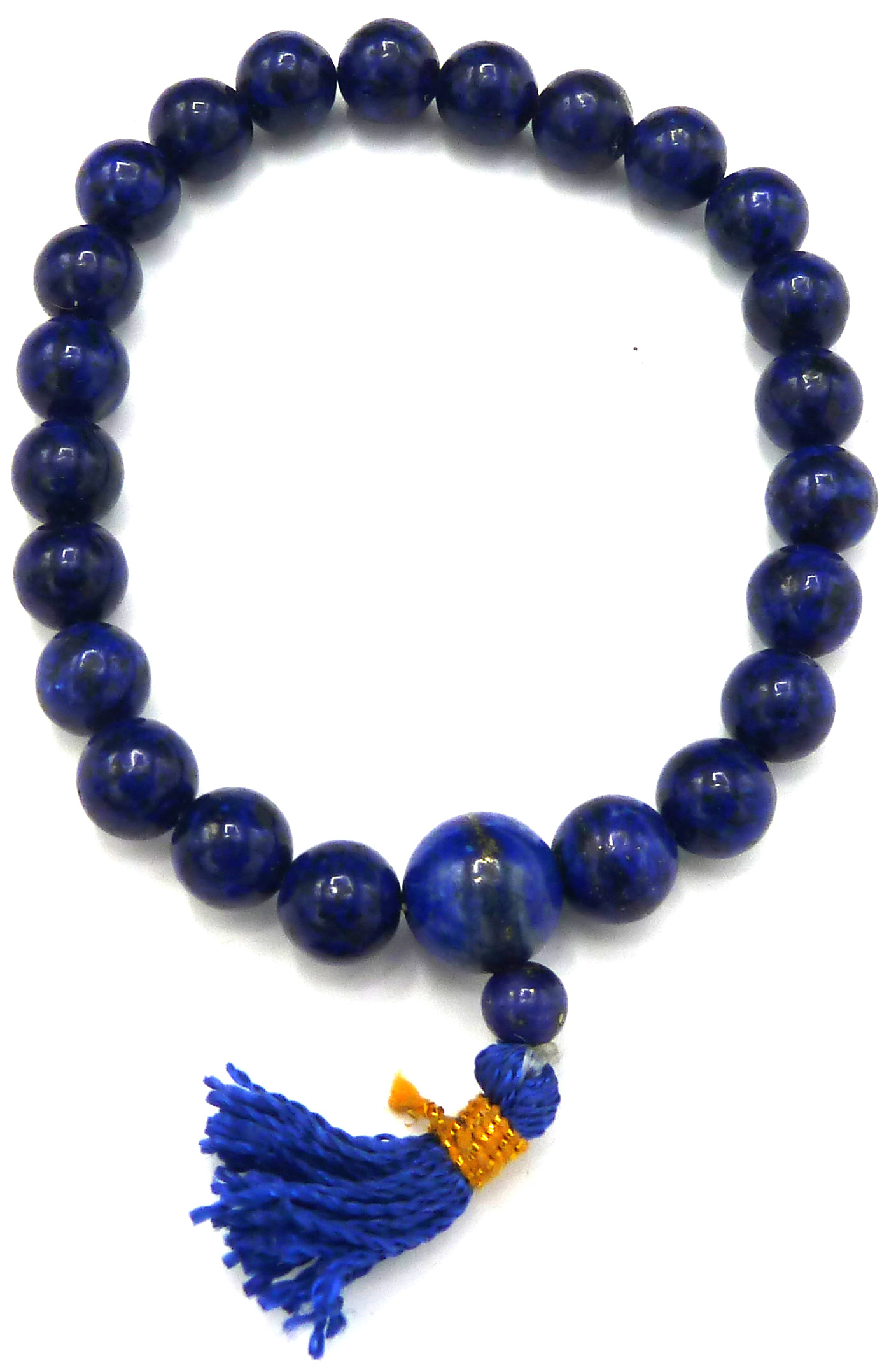 Bracelet Lapis Lazuli méditation perles teintées 8mm