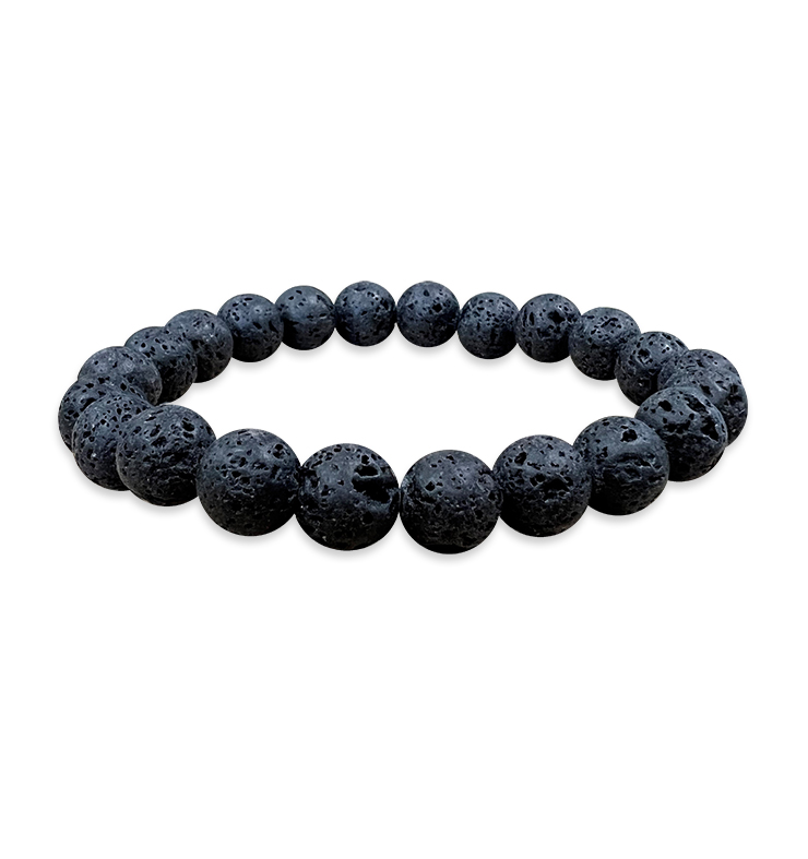 Bracelet pierre de lave perles 8mm